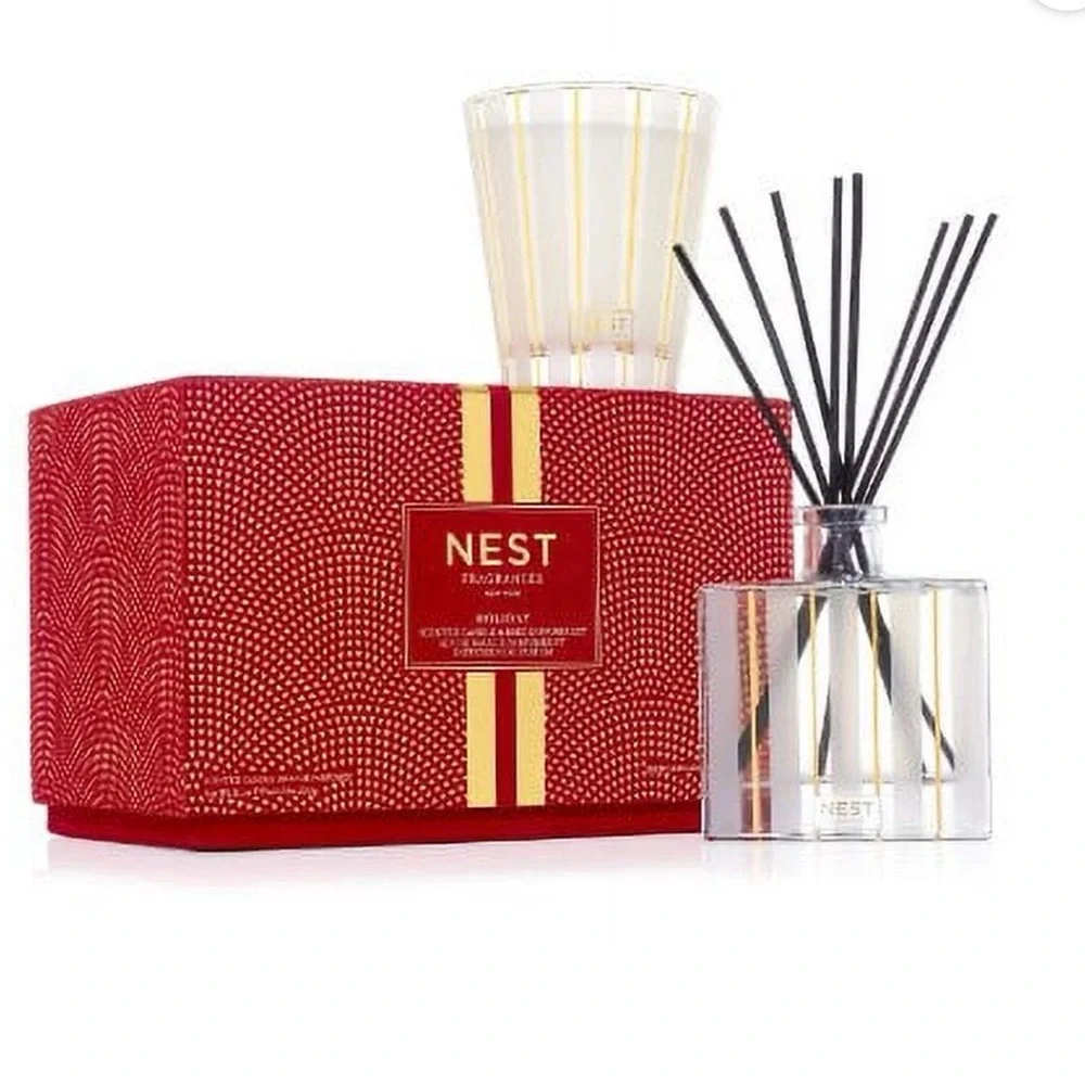 NEST Fragrances Holiday Scented Candle & Reed Diffuser Set